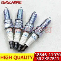 4pcs 18846-11070 SILZKR7B11 Iridium Spark Plug For HYUNDAI SONATA 8 ELANTRA GENESIS SANTA FE TUCSON ACURA 1884611070