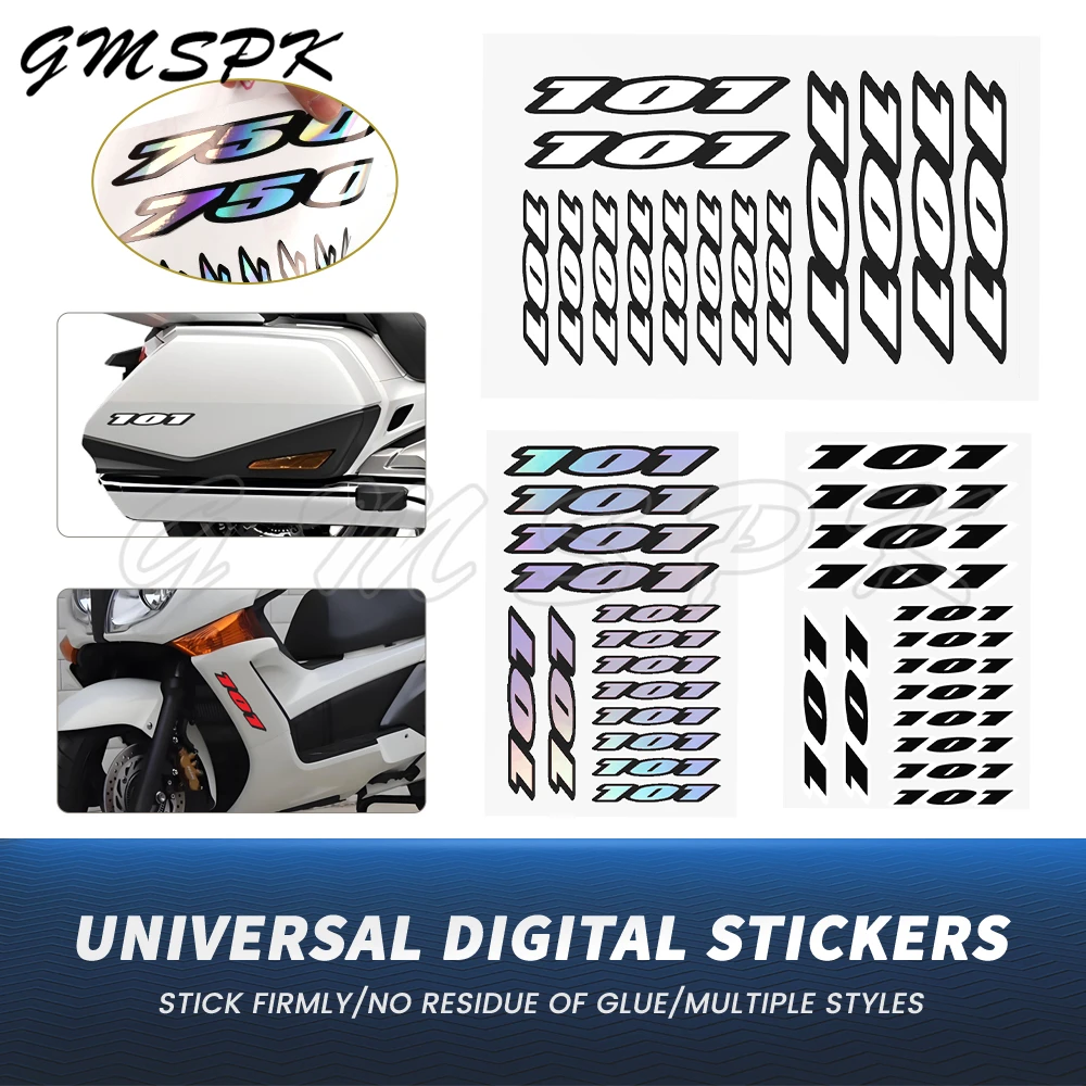 

Motorcycle 101 Number Stickers Fairing Fuel Tank Side Cover Decor Body Decals Fit for Indian 101 Scout