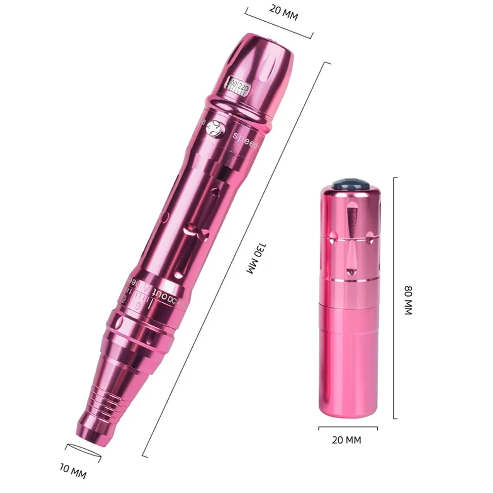 Complete permanente wenkbrauwmake-upmachinekit - Microblading tattoo-pen tattoo-pen met 20 stuks tattoo-naalden tattoo-benodigdheden