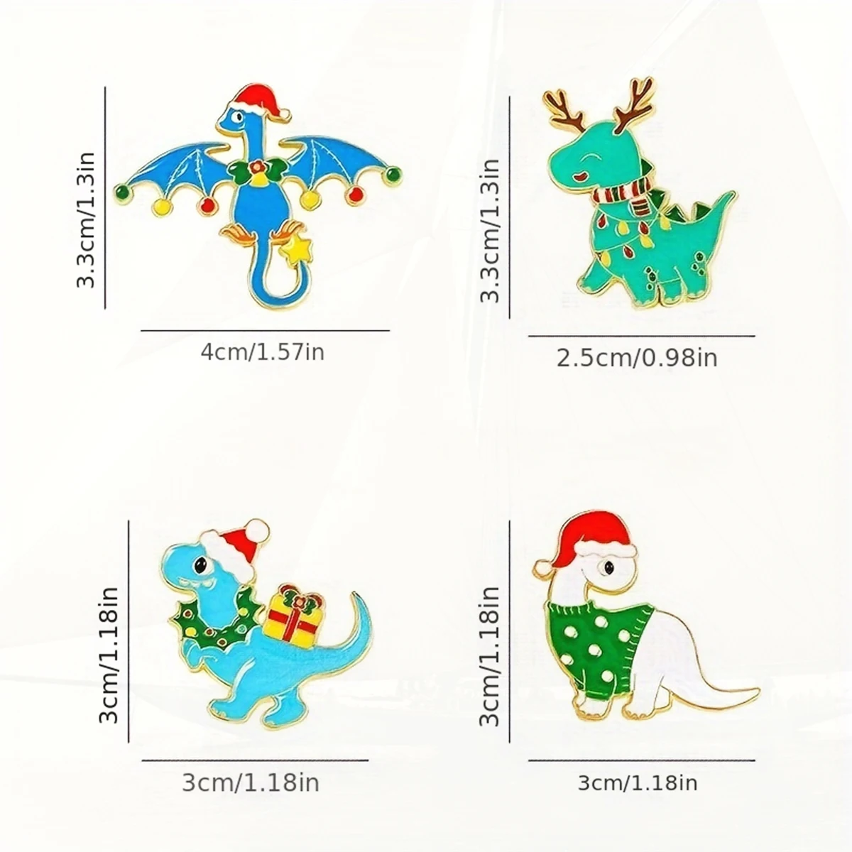 Christmas Series Animal Pines Kids Backpack Decoration Jewelry Women Coat Lapel Pins Badge Cute Dinosaurs Enamel Brooch Creative