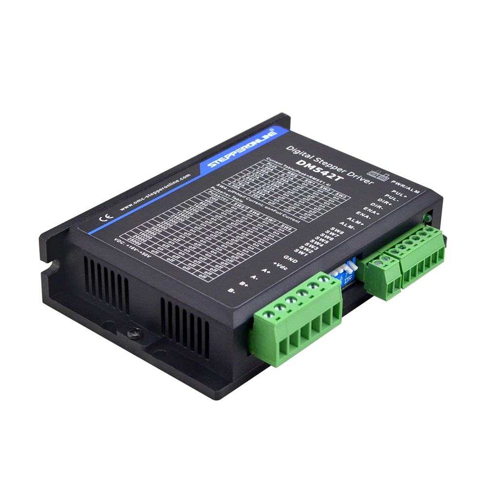 STEPPERONLINE DM542T 2 Phase Stepper Motor Driver 1.0-4.5A 18-50VDC Stepper Motor Controller for Nema17 Nema23 CNC