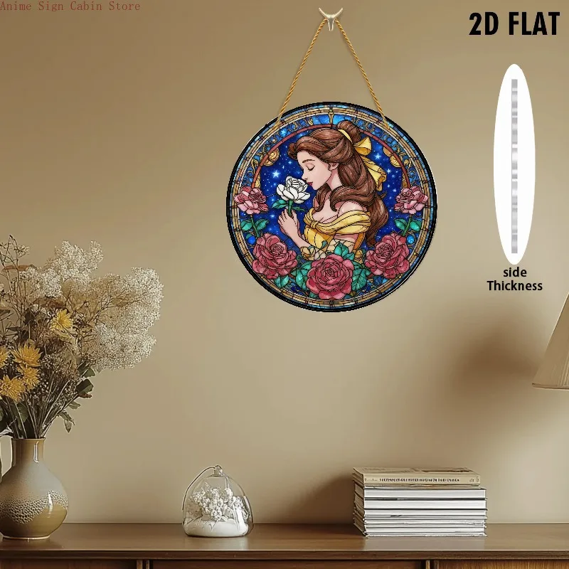 2D Flat 1pc Suncatcher Light Catcher Circular Round Woodland