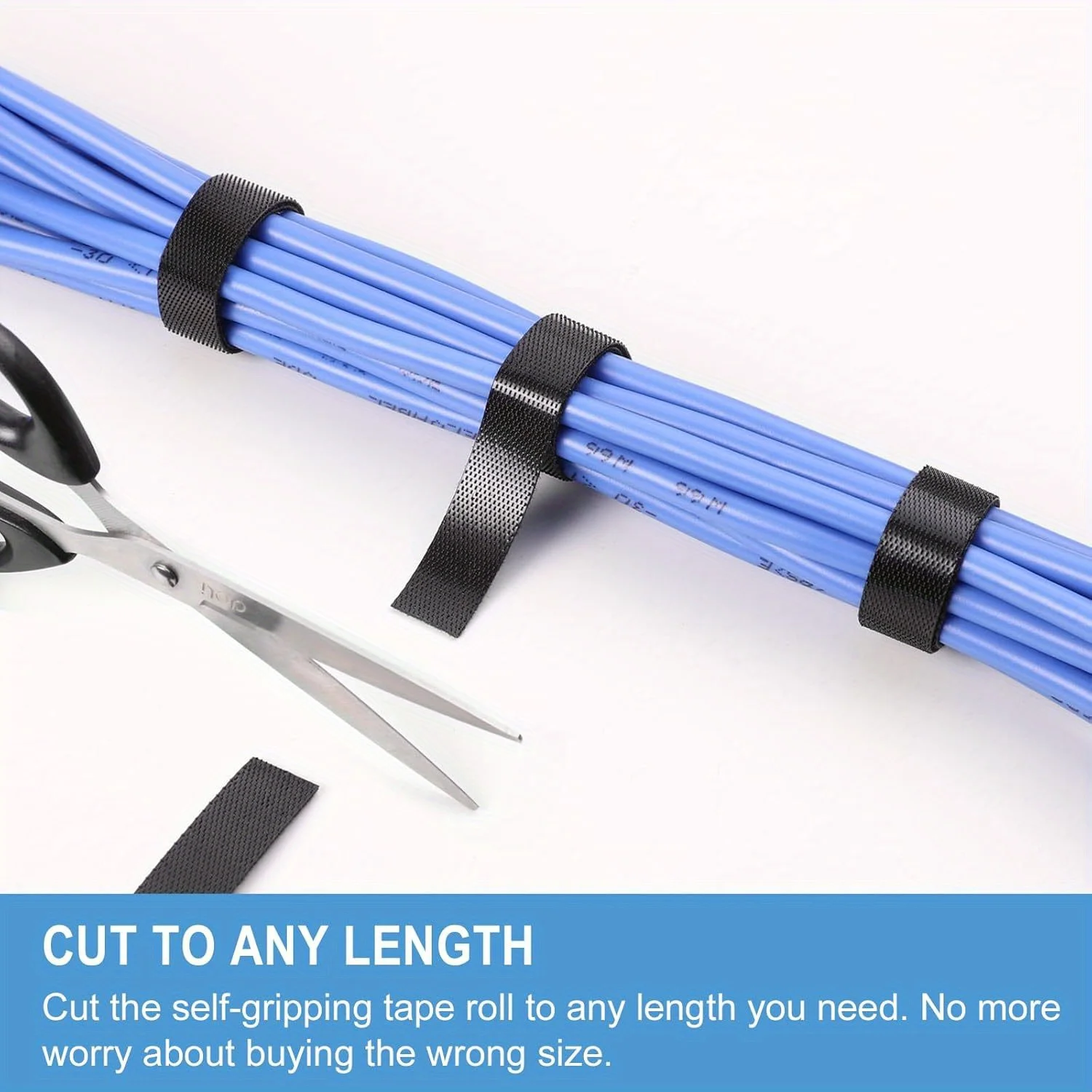 Binding Velcro zip ties, nylon zip ties for data cable storage, multifunctional wrapping straps for securing homes and offices