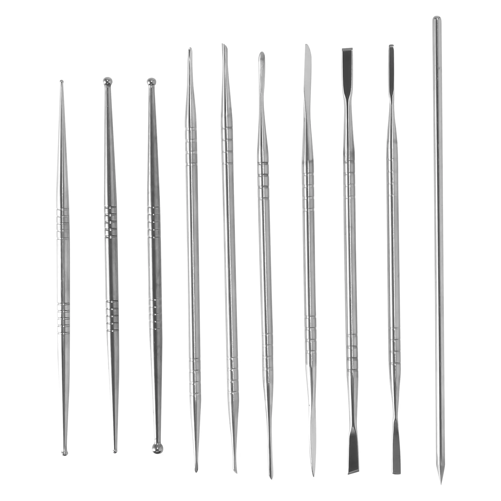 AA76-10Pcs Stainless Steel Clay Sculpture Engrave Tools For Modeling Carving Crafts Sculpting Tools