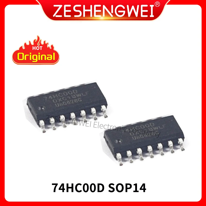 20PCS 74HC00D SOP14 74HC00 SOP SN74HC00DR SN74HC00 SMD New Logic Chip NAND Gate 2 Input