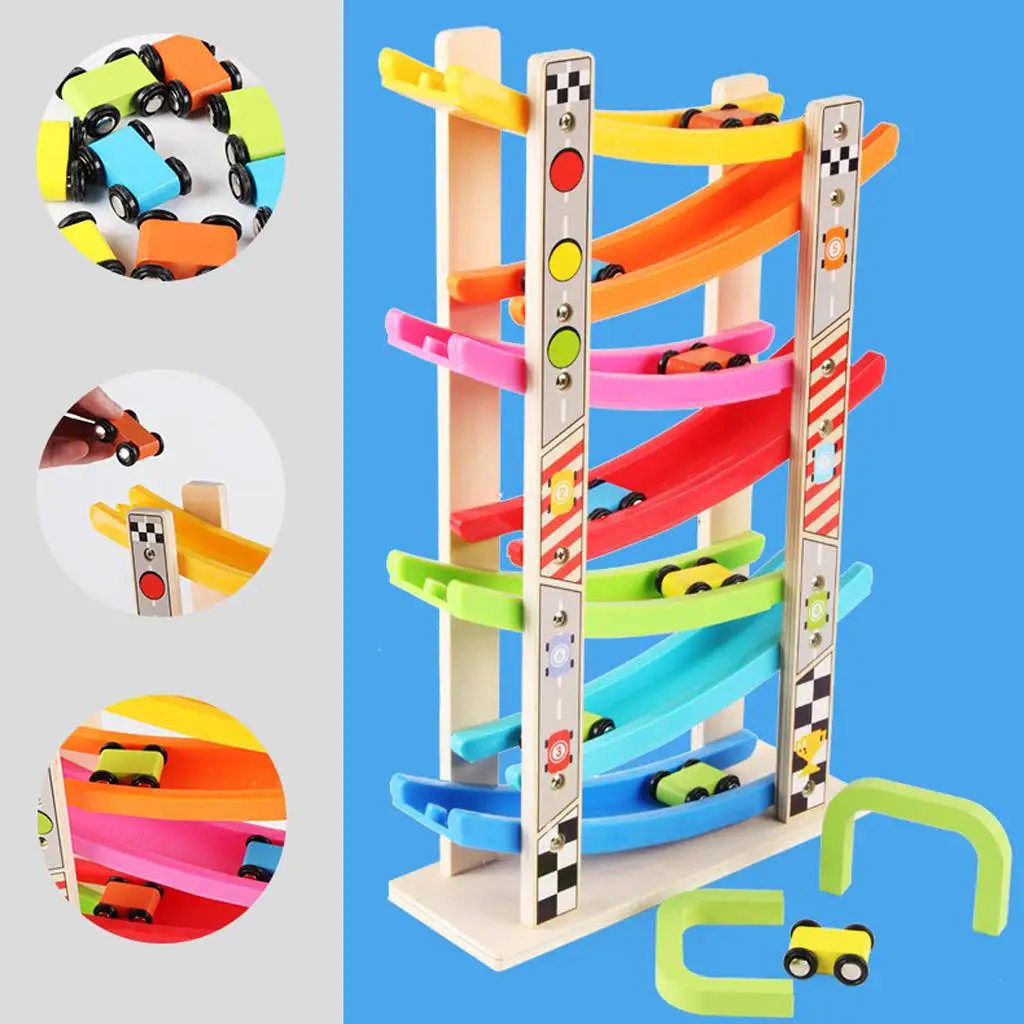 Colorful Ramp Track & Racing Car Playset Educational Developmental Game Gift