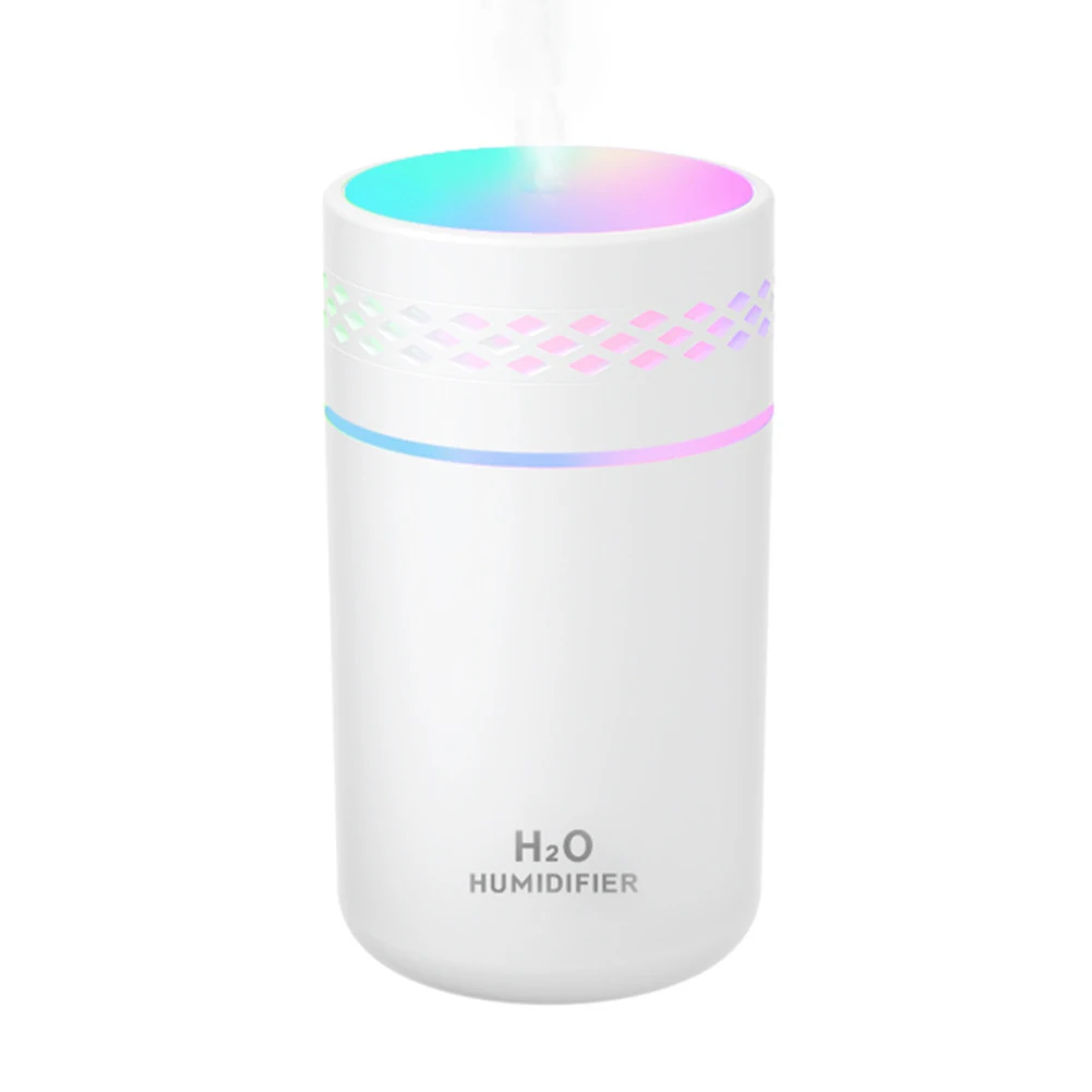 Humidificador de aire portátil para coche, difusor con luz de ambiente, carga USB, humidificadores de escritorio silenciosos para dormitorio y oficina