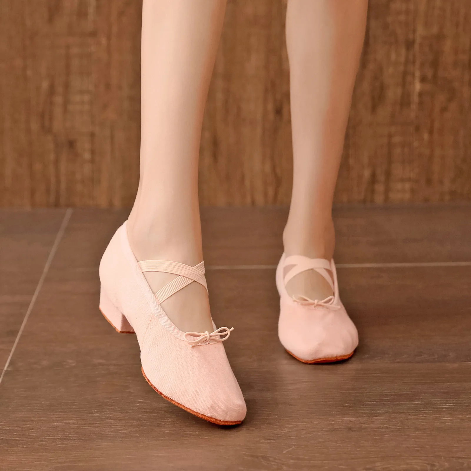 Ballet Shoes Dance Slippers Yoga Shoes Stretch Canvas Performance Dance Slippers for School or Home