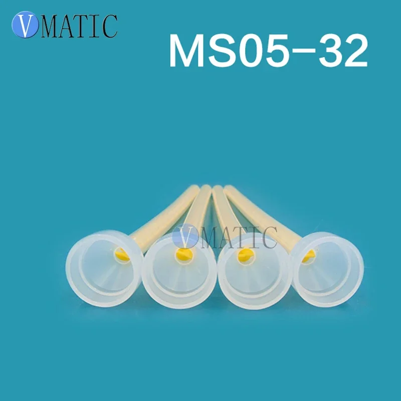 Free Shipping High Quality Plastic Resin Static Mixer MS05-32 Mixing Nozzles For Duo Pack Epoxies (Yellow Core)