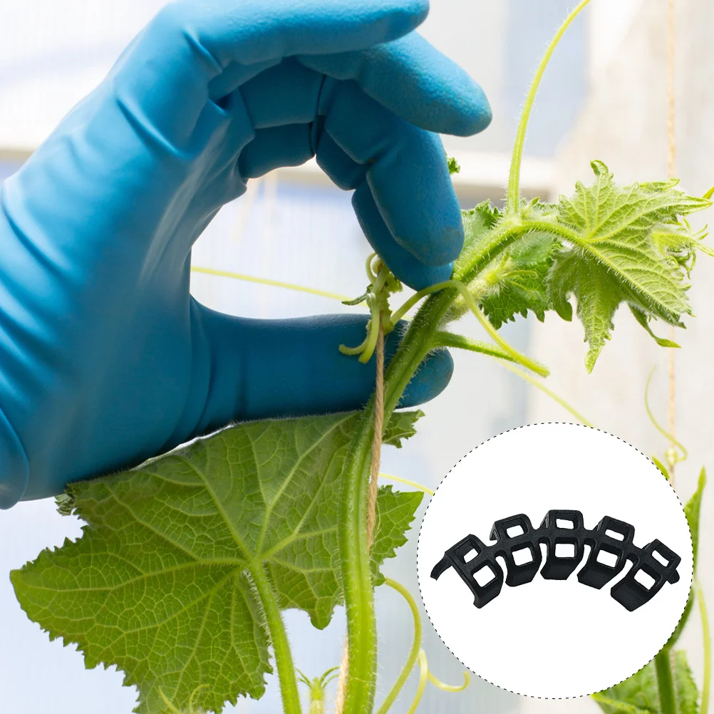 

100Pcs Plant Bending Clips Plastic Stem Support for Tomatoes Gardening Training Branches Canopy Control Airflow Light Exposure