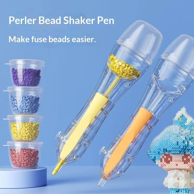 Perler Bead Shaker Pen Press Automatic Bead Dispenser Handmade DIY Auxiliary Tool For Perler Bead Puzzle Craft Work