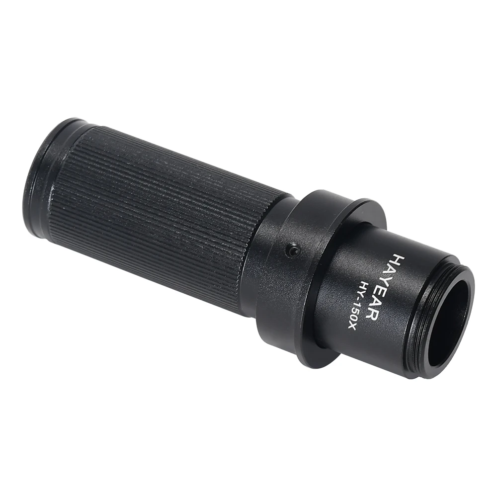 Lente monocular 5x-150x ampliação ajustar zoom c-montagem lente de vidro para indústria microscópio câmera ocular lupa 28/35mm