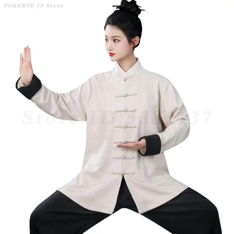 

Chinese Traditional Kung Fu Tai Chi Uniform Spring Autumn Men's Women's Martial Arts Clothing Oriental Wushu Tang Suit Costume