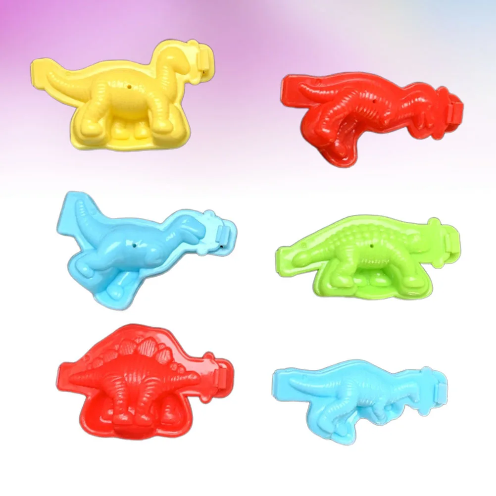 Juego de moldes de plastilina de dinosaurio DIY, diseño bonito de dibujos animados, fácil agarre para horas de diversión en la playa o caja de arena, molde de plastilina, 12 Uds.