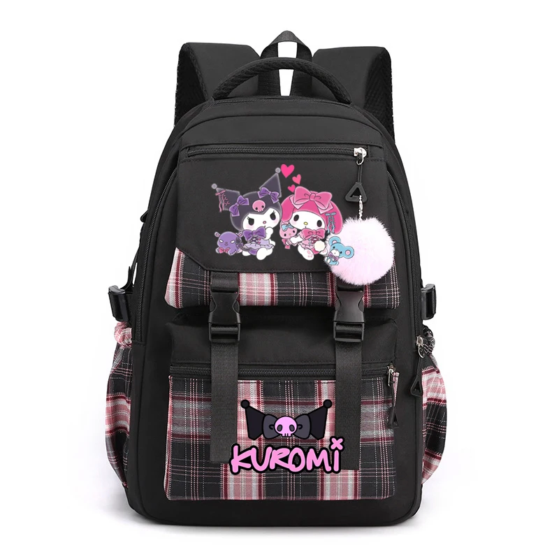 Kuromi Kawaii Women Backpack Capacity School Bag For Teenager Girl Student Bookbag Laptop Rucksack Cute Female Travel Bagpack