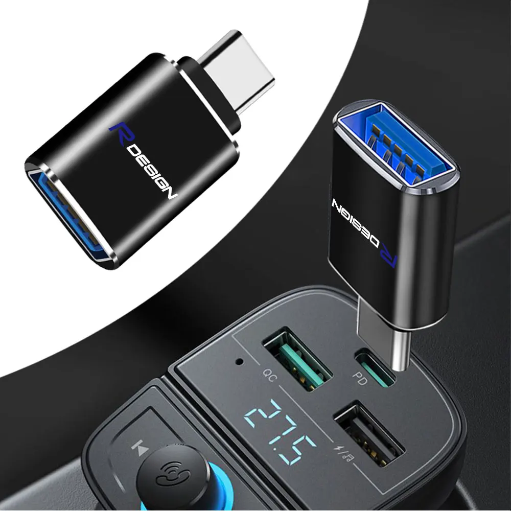 Car USB Cable Converter OTG Adapter Phone Charging Converter For Volvo Rdesign T6 AWD C30 C70 S40 S60 S70 S90 V40 V60 XC30 XC40