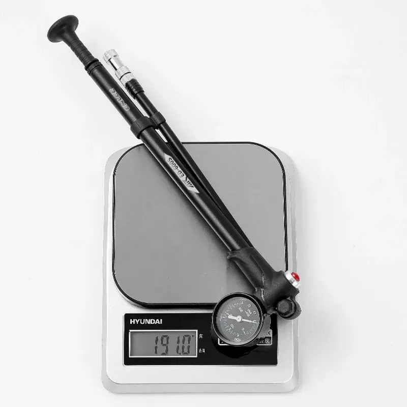 ENLEE Bicycle Front Fork Pump Mountain Bike With Meter High Pressure Pump American And French Universal Inflatable Pump 300PSI
