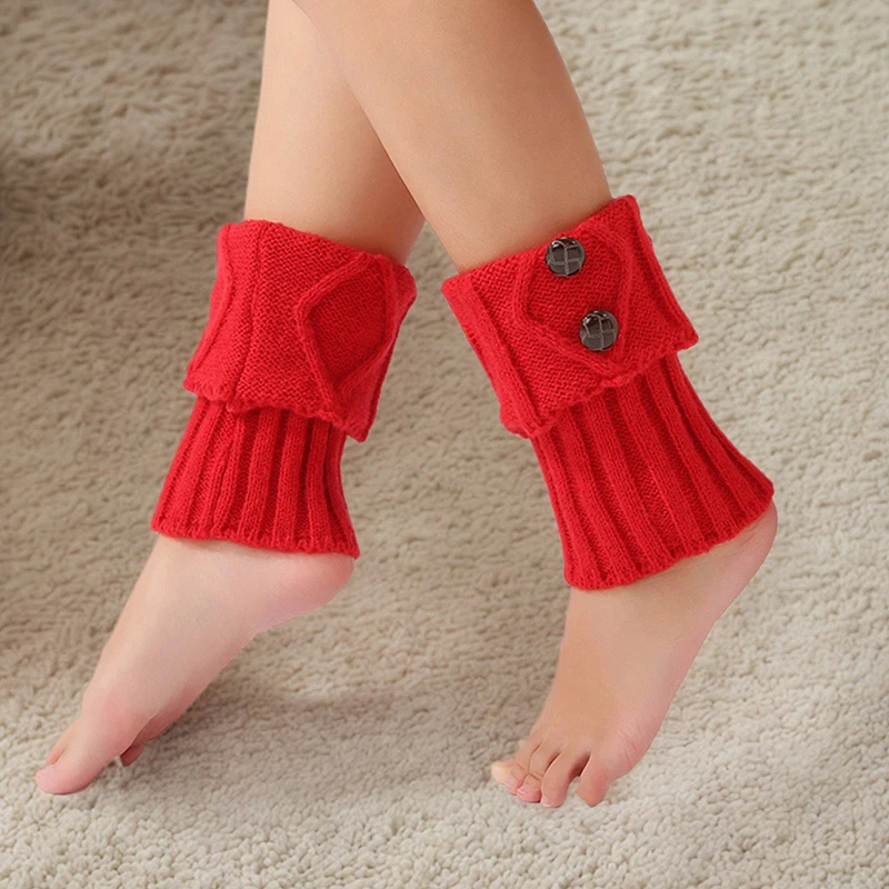 Knitted Leg Warmer Boot Cover Warm Socks Cuffs Thermal Ladies Legging Crochet Foot Ankle