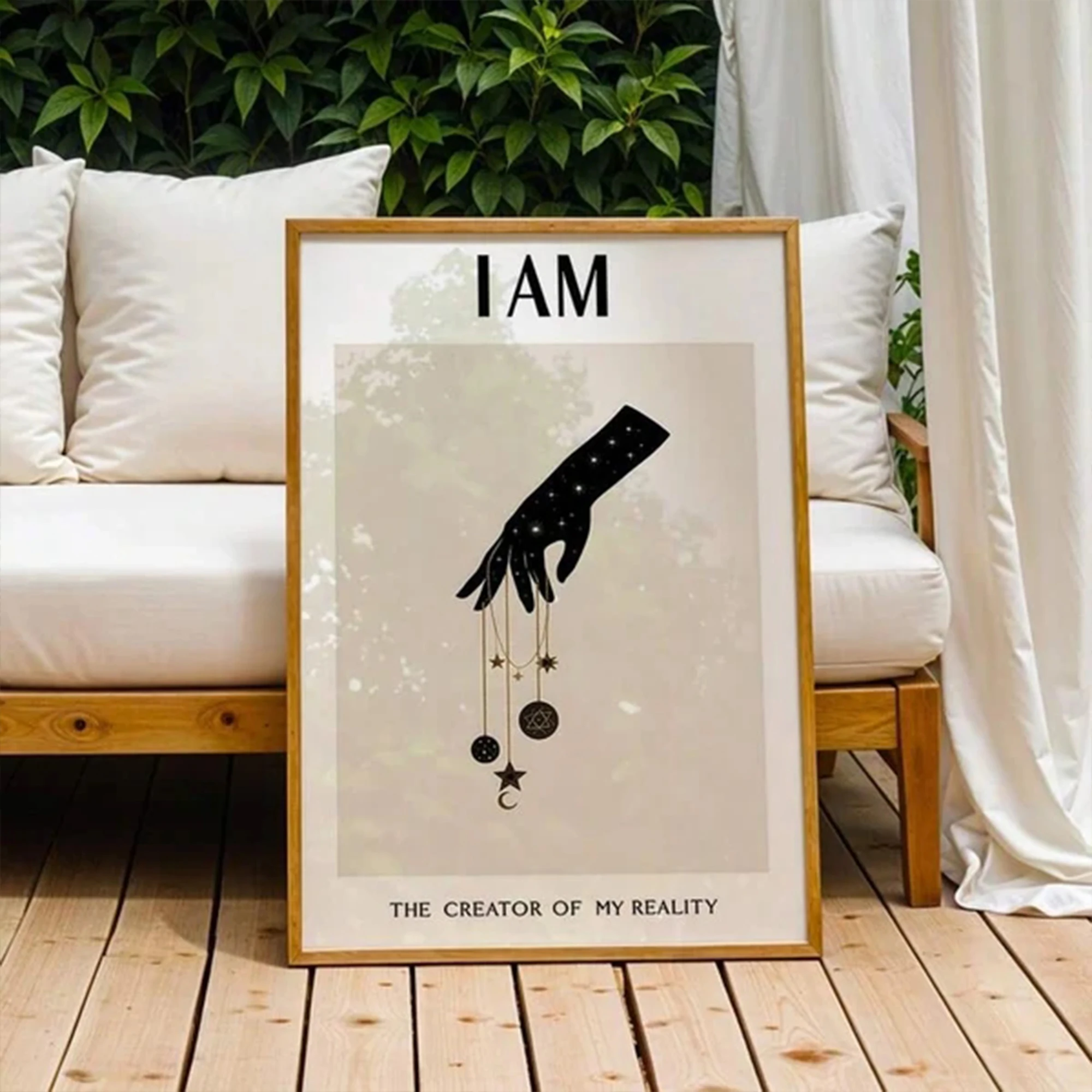 Modern I Am The Creator Of My Reality Mystical Hand Wall Art Print Canvas Painting Poster Picture For Living Room Home Decor