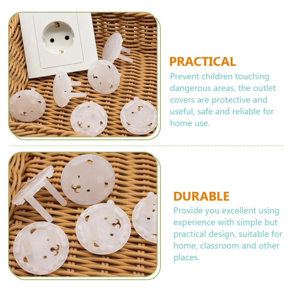 20 Pcs Outlet Covers Baby Proofing Plastic Wall Outlets Plug for Electrical Socket Child Child-proof Protector