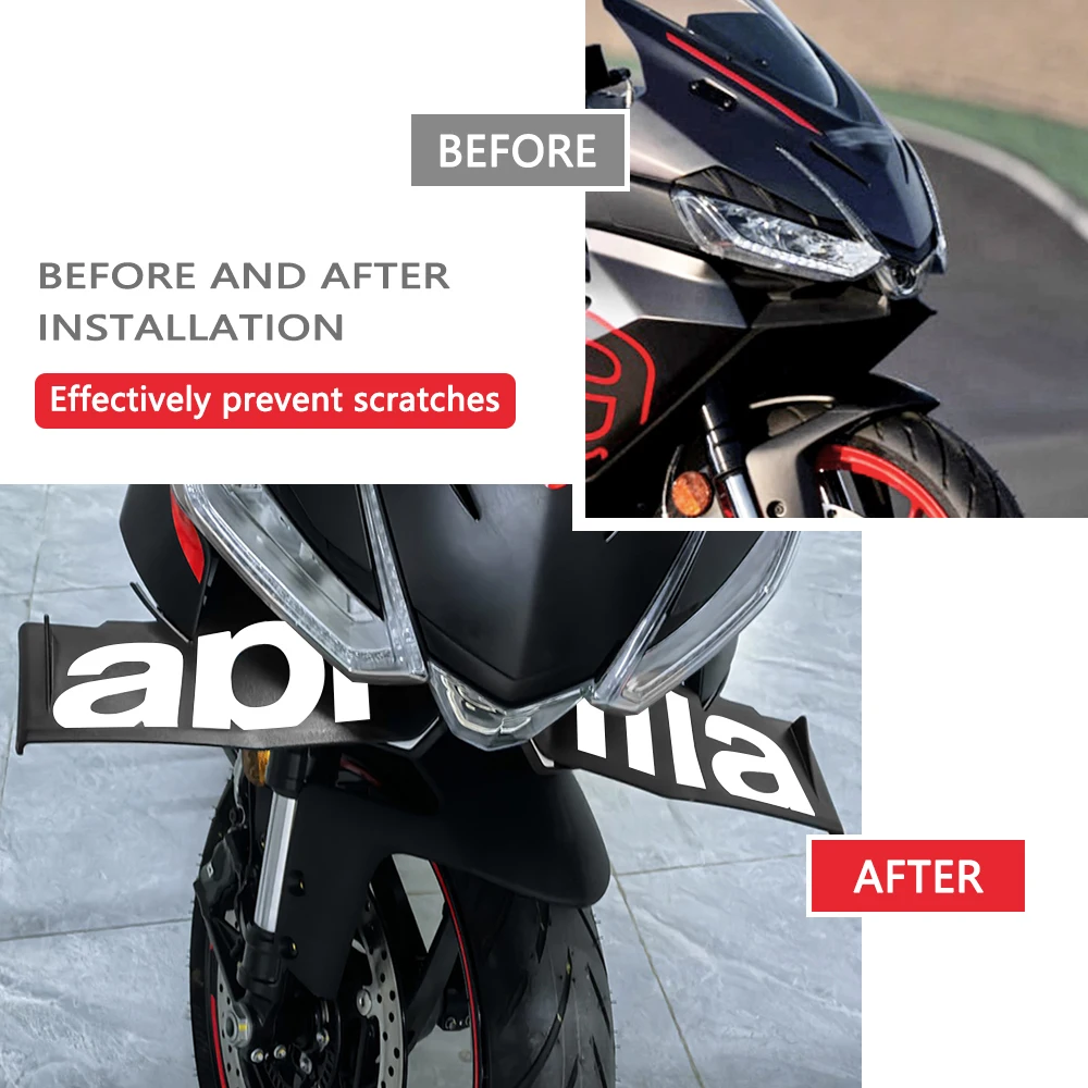 For spoiler motorcycle accessories side wings side lower fairing winglets aerodynamic front lip kit RS 457 rs457 RS457 2024