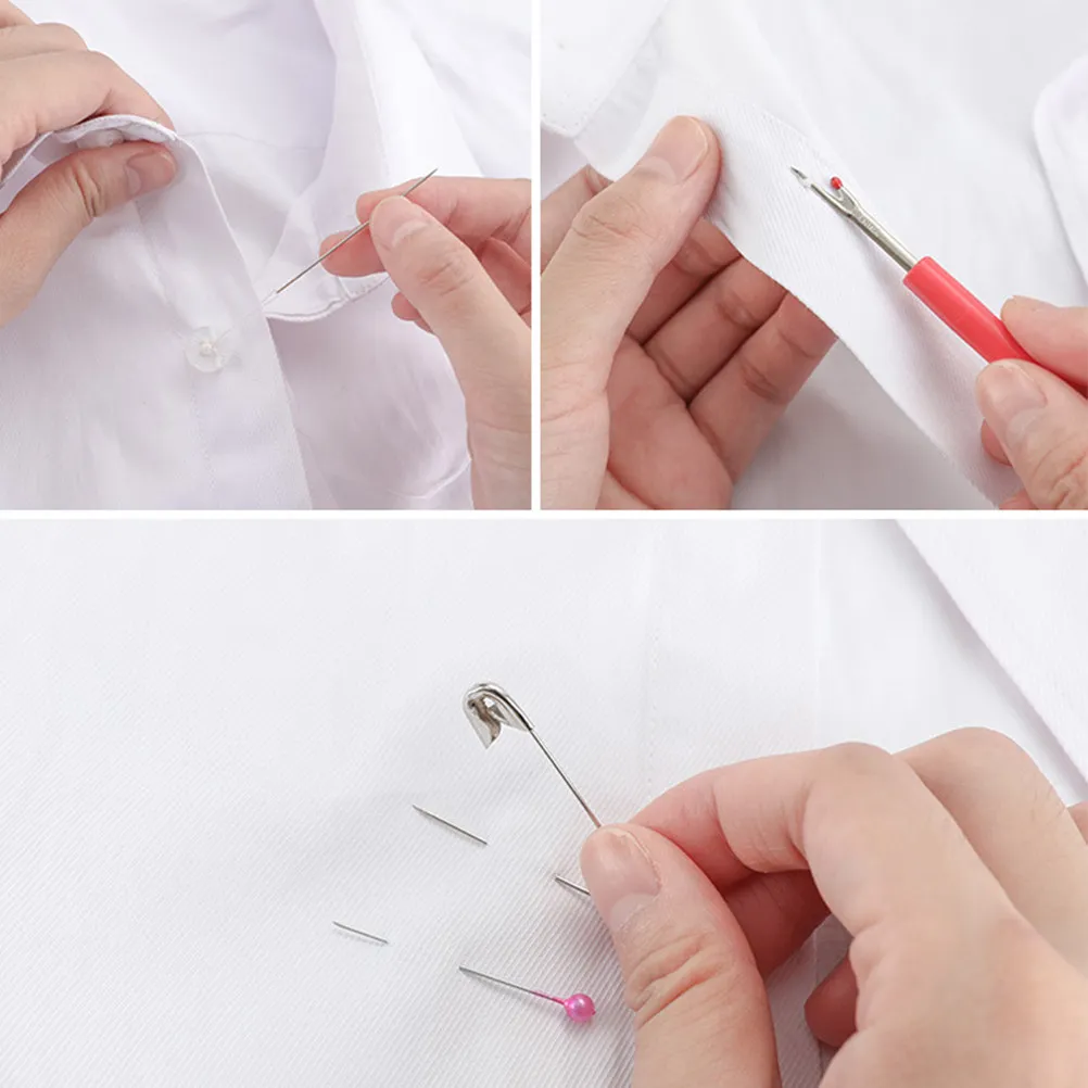 

1Set Sewing Needle Thread Kit Multi-Purpose Portable Sewing Supplies with 30 Needles Colored Thread Ruler Scissor Thimble