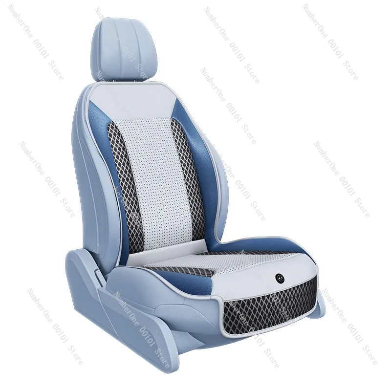 Summer Cooling Car Seat Cushion Blow Suction Dual Use Ventilated Auto Seat Pad Air Circulation Cooling Fan Seat Cover Breathable