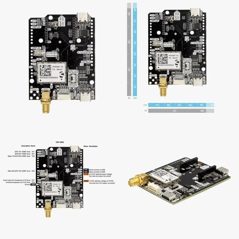 Factory RTK GNSS Receiver Development Board for Mosaic-G5 P3 Multi-Band Module Centimeter Accuracy 85x55mm for Drones