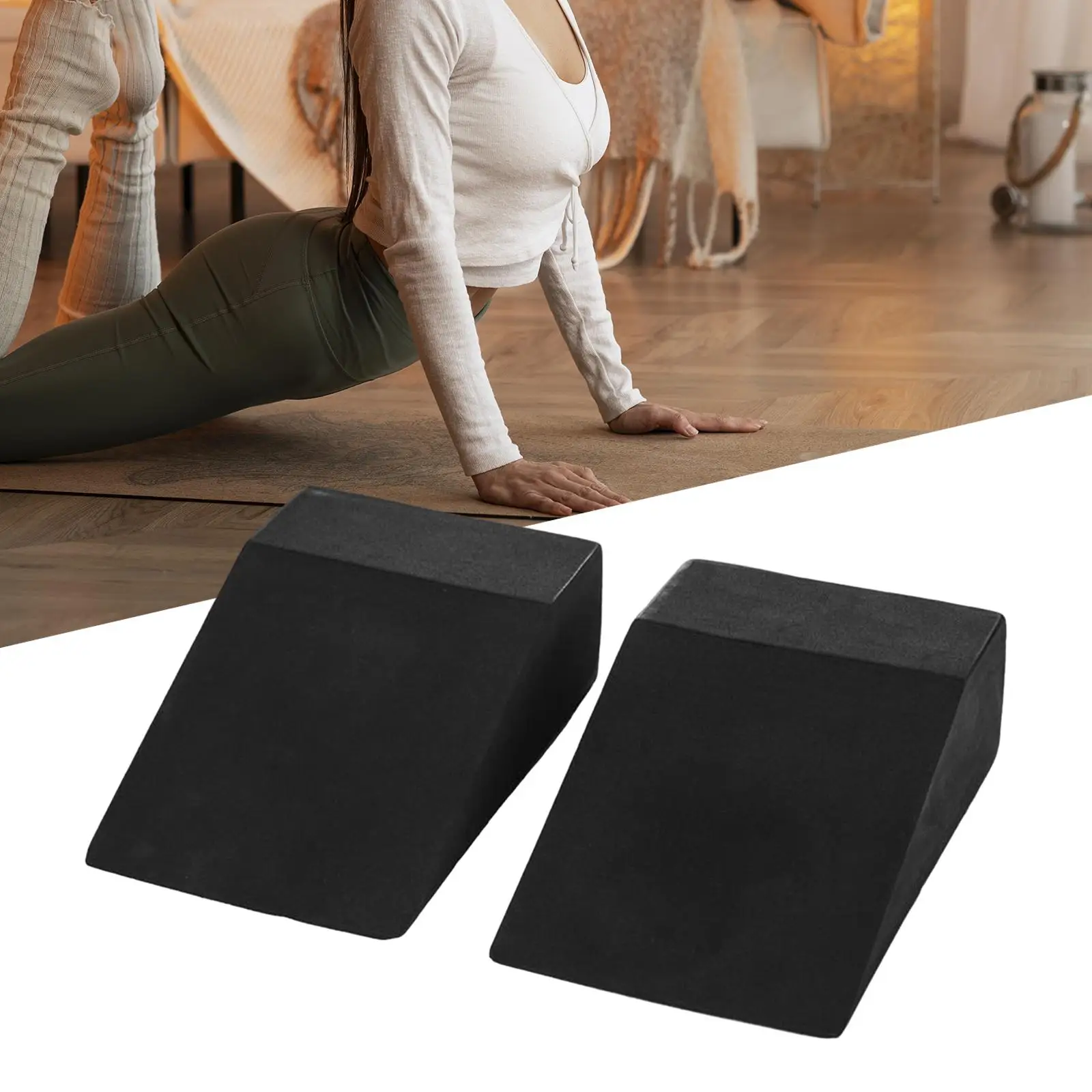 2 Pieces Squat Wedge Block Professional Muscle Building Yoga Foam Wedge Slant