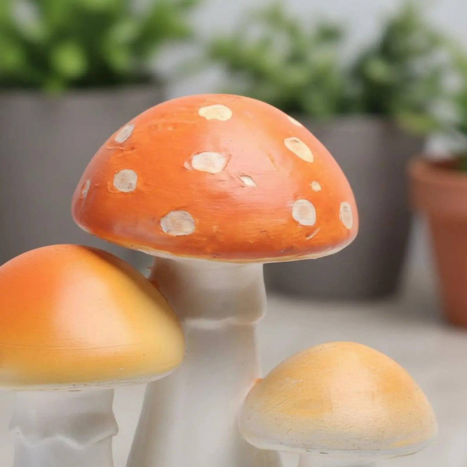 Colorful, weatherproof resin figure as garden decoration for