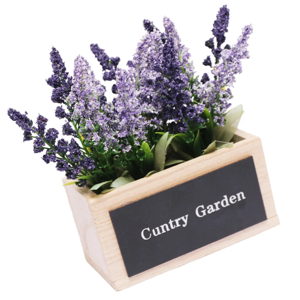 

Artificial Potted Plant Simulated Lavender Bonsai Flower Decor Fake Simulation Material Craft