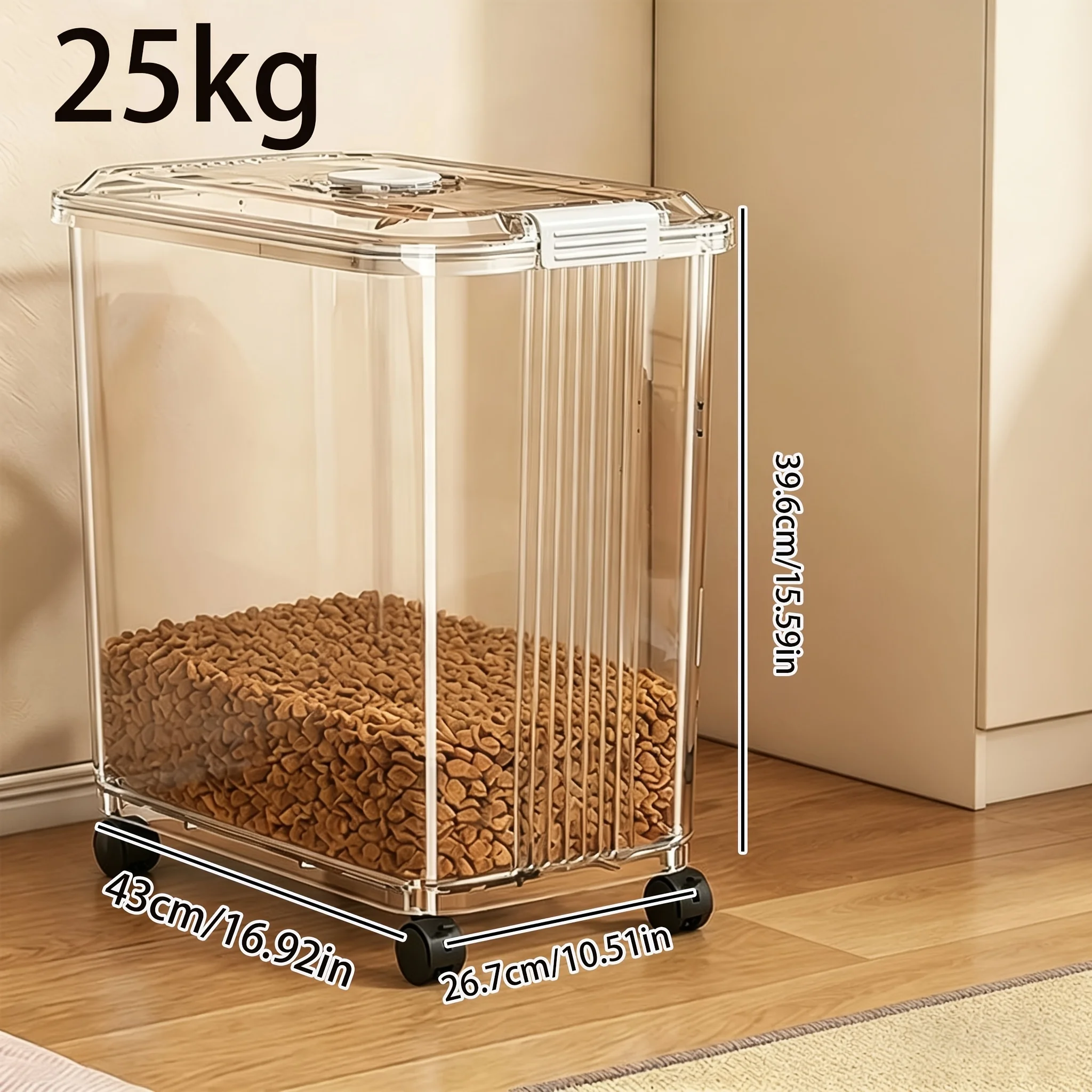 Dog Food Storage Xl - Büyük Kapasiteli Dar Yuvalı Kedi Maması
