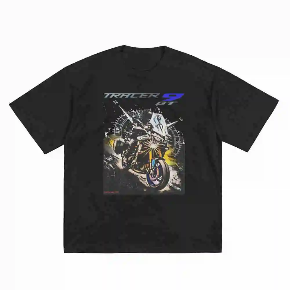 Tracer 9 GT Motorcycle CP3 Engine KYB Suspension Short Sleeve Tee 100% Cotton T-Shirt