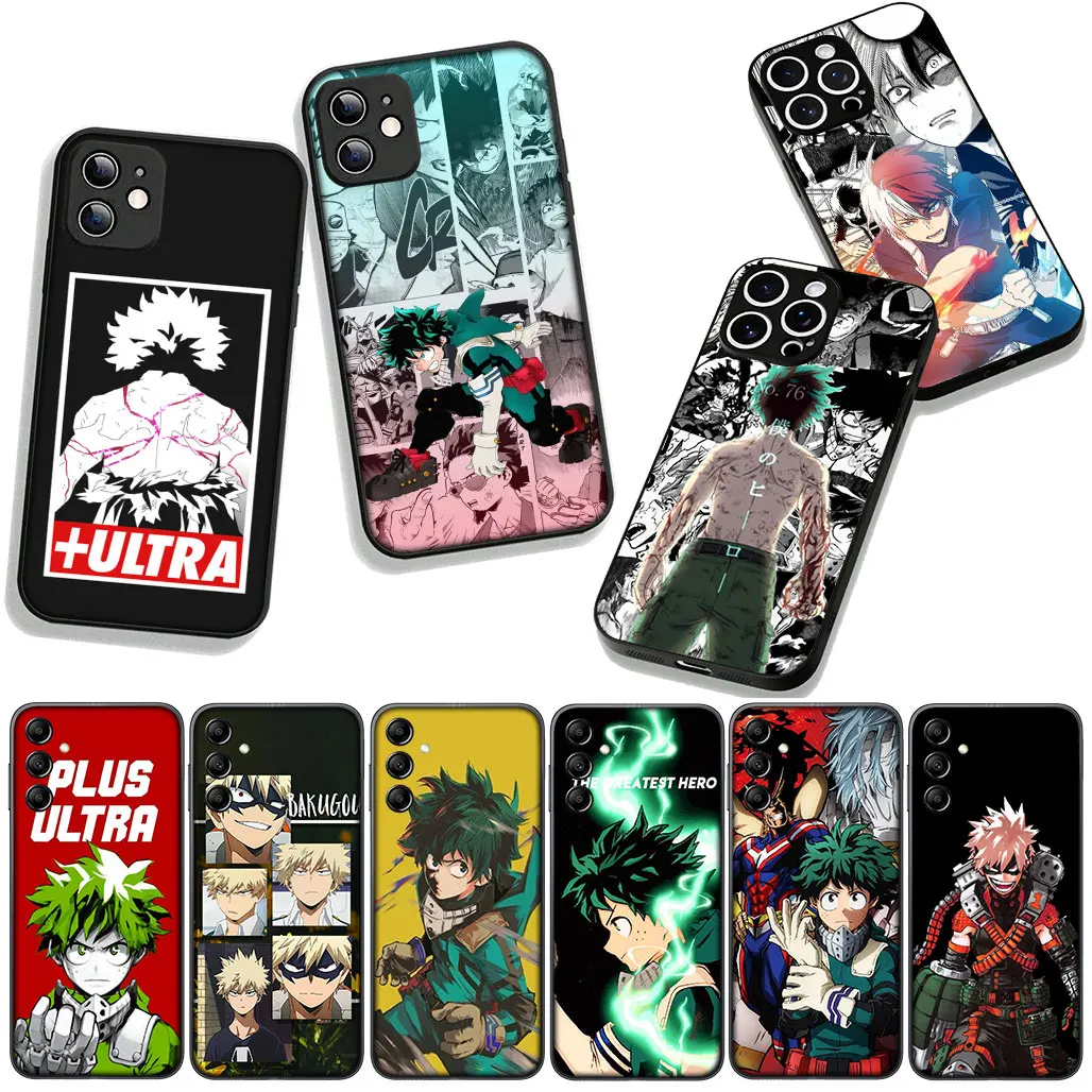 Чехол для телефона Apple iPhone 15 14 16 Plus 12 13 Mini 17 Pro Max + ProMax 16E Air Case My Hero Academia Katsuki Bakugo BNHA