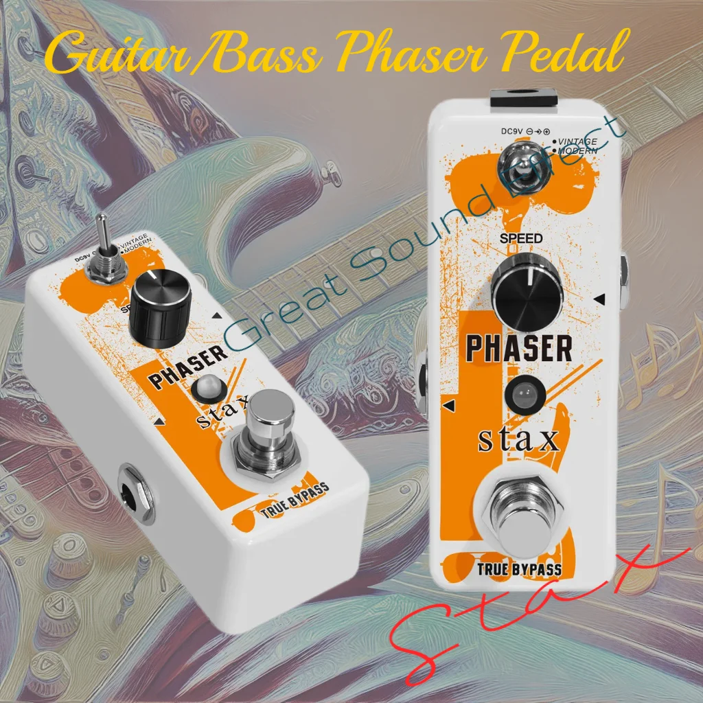 Stax Bass Guitar Phaser Analog Phase Pedaleira Guitar Effect Pedal Vintage Modes guitarra eléctrica Mini Size True Bypass