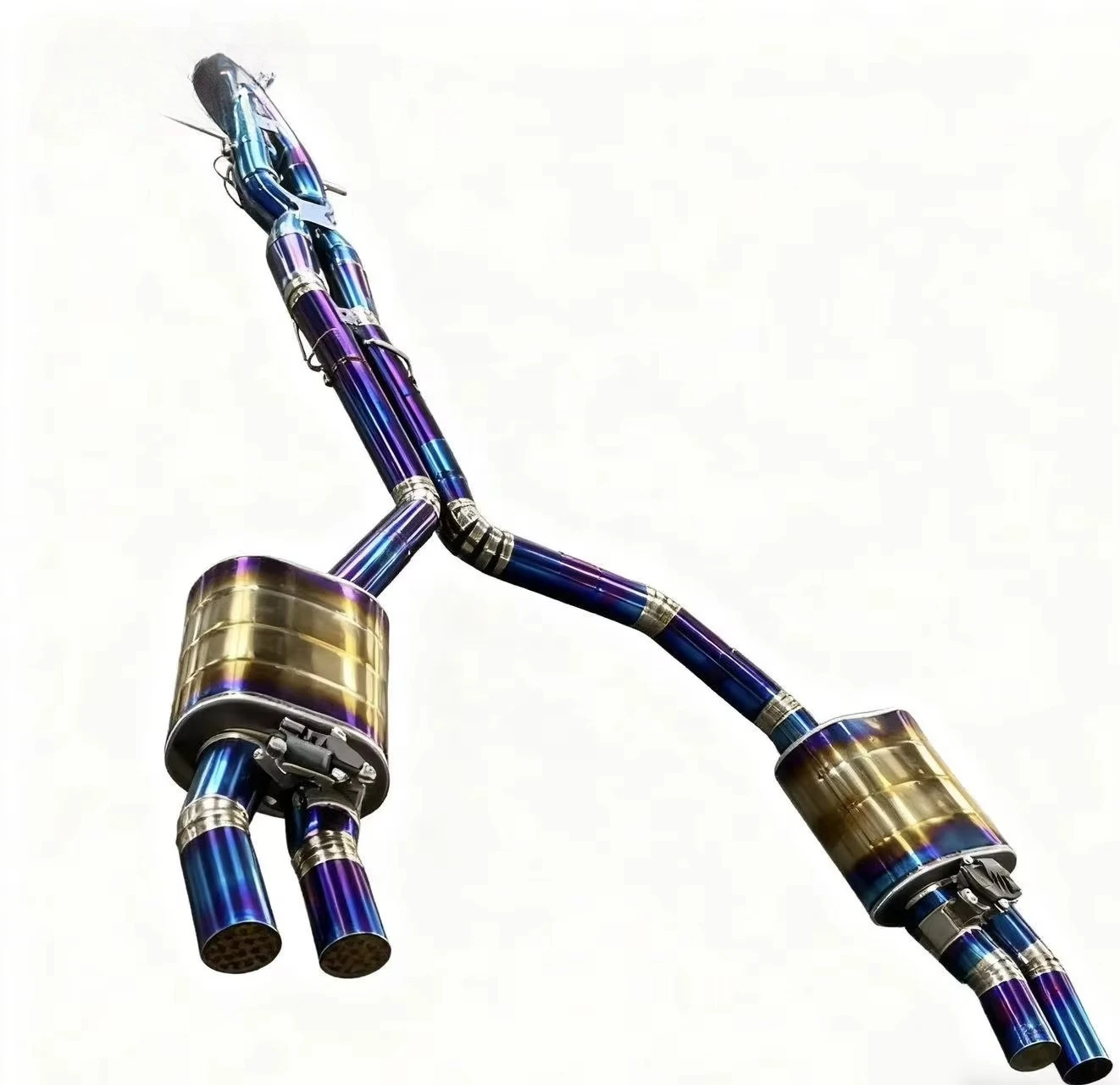 Titanium Valvetronic Catback Full Exhaust for Audi S6 S7 4.0T Front Pipe& Catback Exhaust System Remote Control