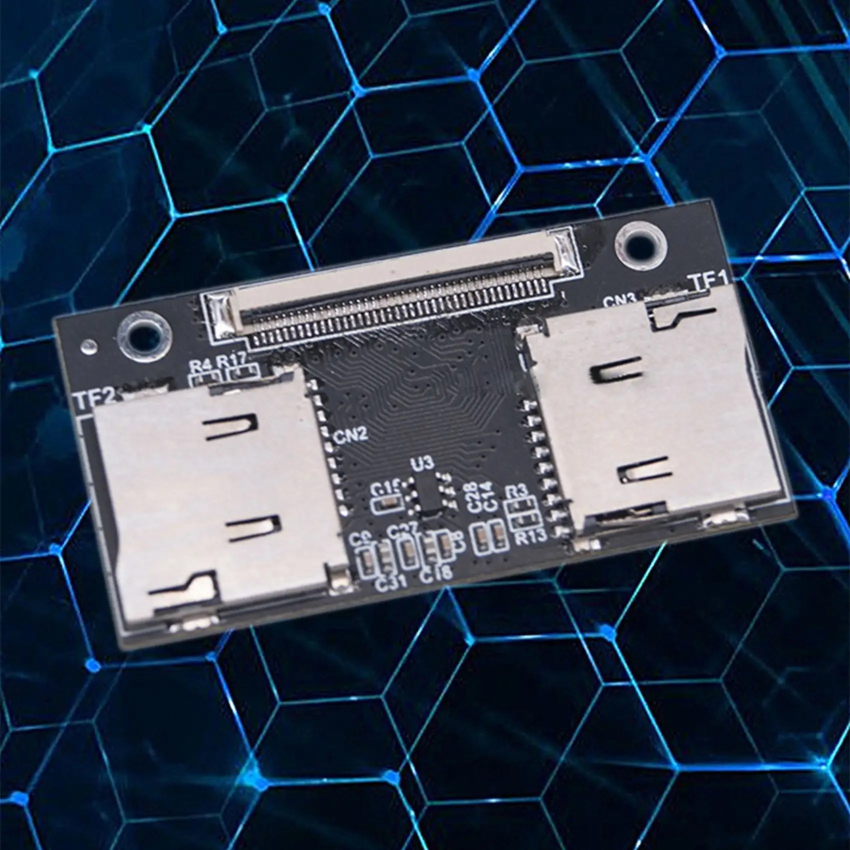 

HOT 4X TF Adapter Card Dual TF Card to CE Anti-Interference Connection Card Suitable for Computer and Game Consoles