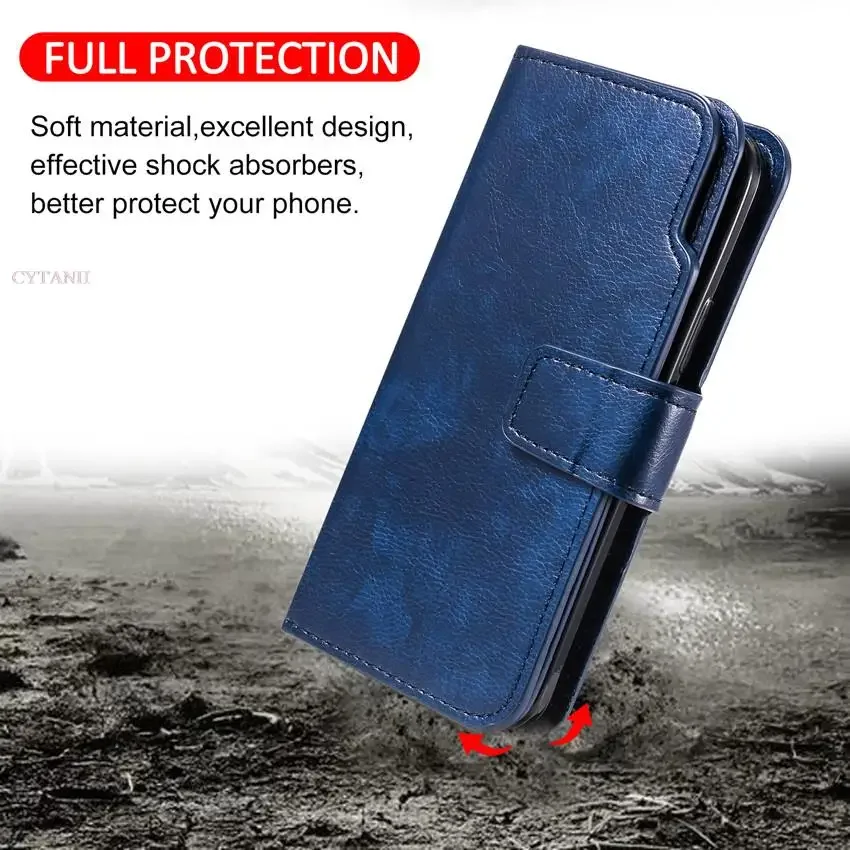 Leder Neun Karten Brieftasche Fall Für Samsung Galaxy S24 Ultra S23 FE S22 S20 S21 Plus S10 S9 S8 Plus Hinweis 20 Telefon Abdeckung – Detail 18
