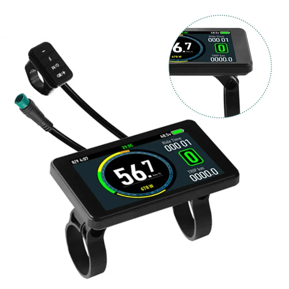 24V-72V E-Bike T8 Colorful LCD Display For 2# 5S KDS For Bafang V5.2 KT Protocol Speed Control Panel Ebike Accessories