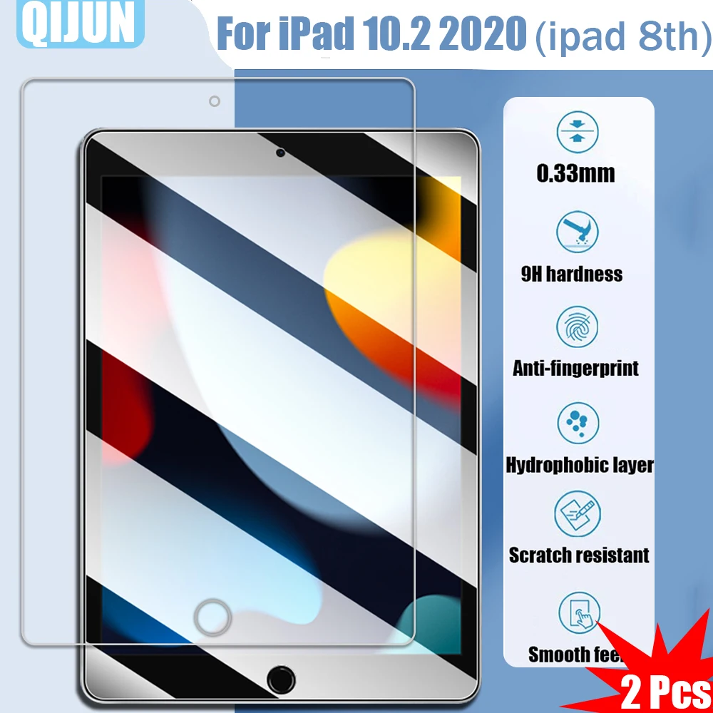 

Tablet Tempered glass film For iPad 10.2“ 2020 8th Explosion proof and scratch resistant waterpro 2 Pcs A2430 A2270 A2428 A2429