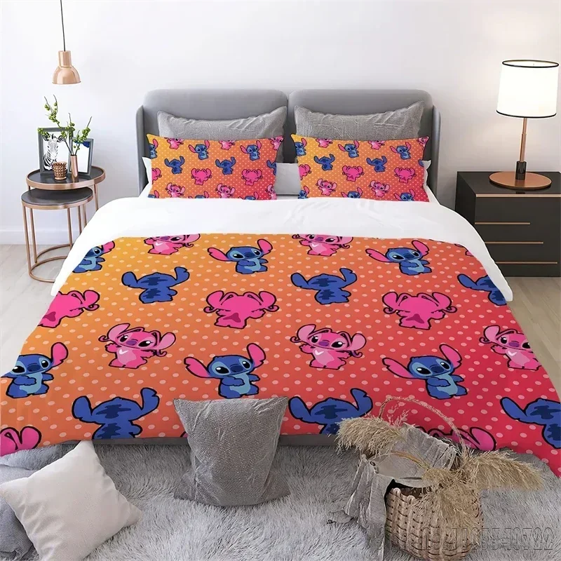 

Stitch Angle Love Child Duvet Cover Set HD Comforter Cover for Kids Bedding Sets Bedclothes Bedroom Decor
