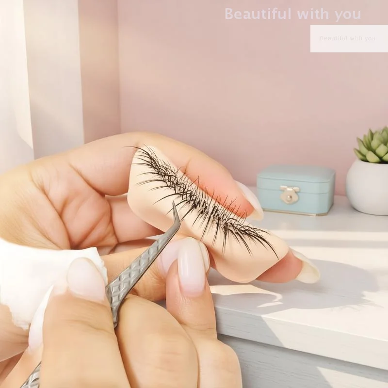 New1pcs Wimpern-Übungs-Silikonmodell mit realistischen Wimpernverlängerungen, wiederverwendbares Trainings-Augenlid-Wimpernverlängerungswerkzeug