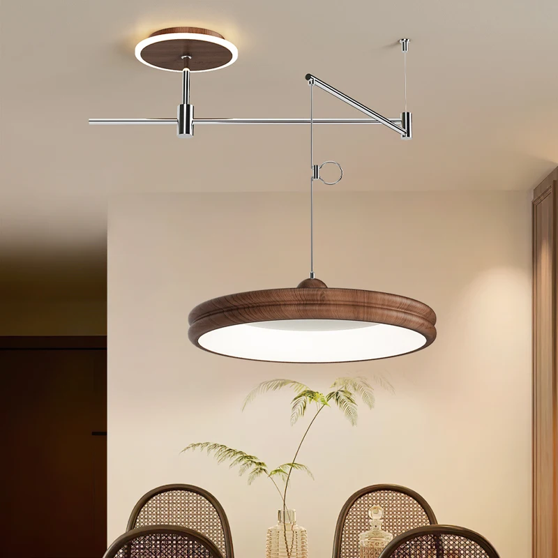 Simple Smart Movable Rocker Light Eye Protection Cream Style Flying Saucer Restaurant Chandelier Luxury Bar Table Lamp