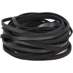10M Flat Leather Strap 5mm Wide Lychee Grained Imitation Leather Trimming Tape Soft PU Leather Strips Leather Cord String