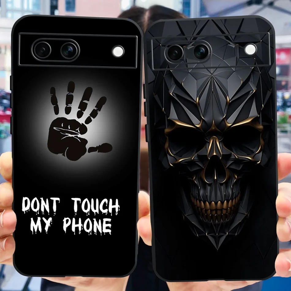 For Google Pixel 8a / Pixel 8 / Pixel 8 Pro Black Silicon Case For Google Pixel8a Pixel8 8Pro Fashion Cool Soft TPU Phone Cases