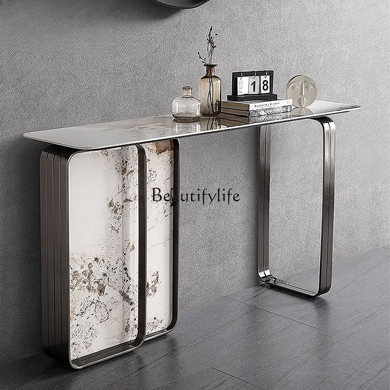 Italian light luxury wall case few end view table simple entrance table modern decorative cabinet