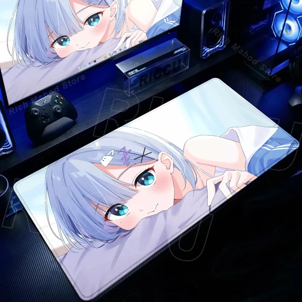 

Коврик для мыши Anime Girl VTuber VSPO, большой коврик для клавиатуры XXL, аксессуары для ПК, игровые аксессуары, коврик для мыши с защитой от скольжения, удлиненный коврик для стола