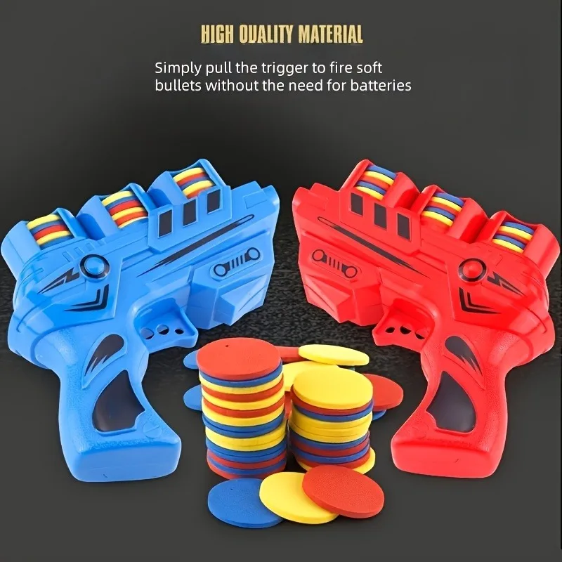 Interactive shooting game with outdoor foam material, perfect gift for a boy's birthday party, fun toy with safe flying function