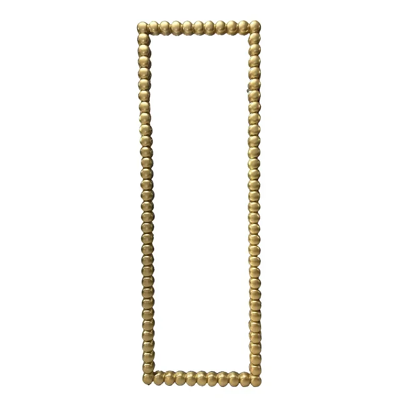 French Bead Full Length Mirror European Retro Wall Mounted Floor Standing Dressing Glass for Home Bedroom Clothing Store