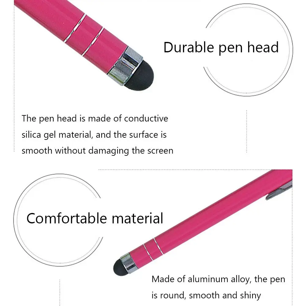 Universal 10 Colors For IPad IPhone PC Mobile Phone Metal Capactive Pen Tablet Stylus Touch Screen Pen